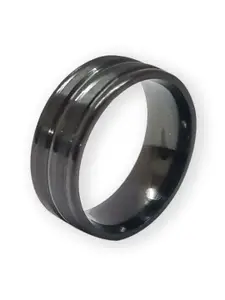 OOMPH Men Stainless Steel Band Finger Ring