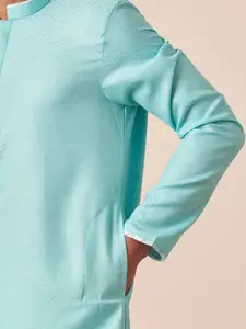 Manyavar Men Woven Design Straight Kurta with Pyjamas