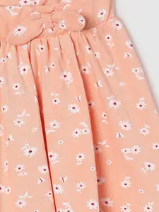 max Girls Floral Printed Pure Cotton Flared Mini Skirt