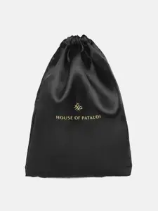 House of Pataudi Men Textured Detail Leather Square-Toe Formal Oxfords