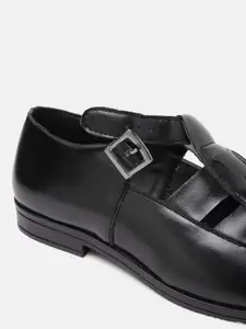 House of Pataudi Men Handcrafted Shoe-Style Sandals