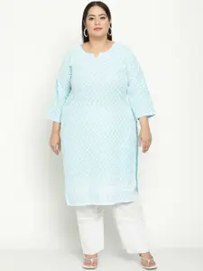 KALINI Women Ethnic Motifs Embroidered Chikankari Kurta