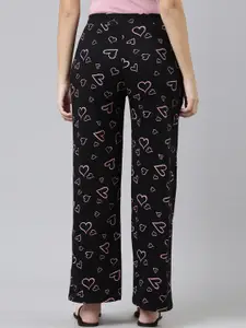 Kryptic Women Printed Pure Cotton Relaxed Fit Lounge Pants