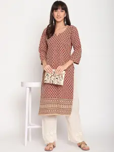 KALINI Ethnic Motifs Embroidered Cotton Kurta