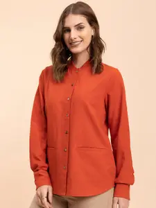 FableStreet Women Linen Casual Shirt