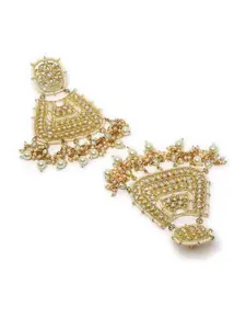 PANASH Gold-Plated Contemporary Handcrafted Chandbalis Earrings