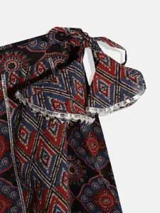 Readiprint Girls Printed Gotta Patti Ready To Wear Lehenga Choli