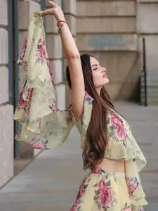 HOUSE OF JAMOTI Printed Ready to Wear Lehenga & Blouse With Dupatta