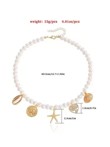 Jewels Galaxy Brass Gold-Plated Necklace