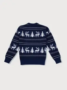 Gini and Jony Boys Printed Wool Pullover