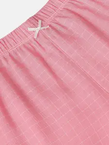 mackly Girls Checked Night Suit