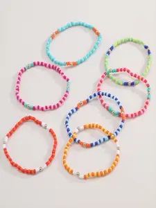 AQUASTREET Women Set Of 7 Stone Beaded Bracelet