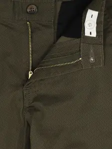Peter England Boys Printed Skinny Fit Chinos Trousers