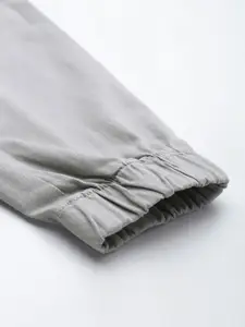 Roadster Men Solid Regular Fit Mid-Rise Plain Woven Flat-Front Joggers