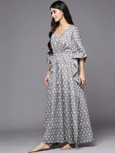 Libas Printed Cotton Kaftan Maxi Night Dress