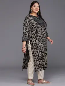 Varanga Plus Size Ethnic Motifs Printed Cotton Kurta