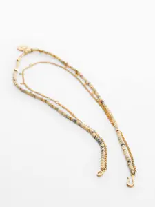 MANGO Beaded & Stone-Studded Layered Necklace