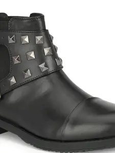 Dressberry Women Embellished Monk Straps Boots