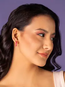 Priyaasi Set Of 3 Contemporary Half Hoop Earrings