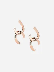 Priyaasi Rose Gold-Plated Contemporary Drop Earrings
