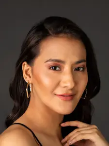 Priyaasi Set Of 6 Gold-Plated Geometric Studs & Hoop Earrings