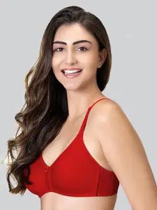 LYRA Cotton Rich Mesh Ladder Wire Free Moulded and Seamless Bra