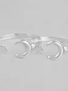 FIROZA Set Of 2 Chand Tara Thumb Toe Rings