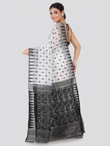 PinkLoom Woven Design Pure Cotton Jamdani Saree