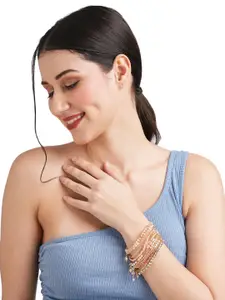 Accessorize Set of 11 Pastel Beaded Luxe Stretch Bracelet