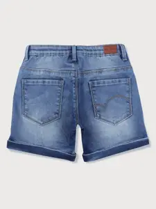 Gini and Jony Girls Washed Denim Regular Fit Shorts