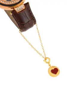 Voylla Valentine's Day Collection Gold-Plated Heart Shaped Pendant With Chain