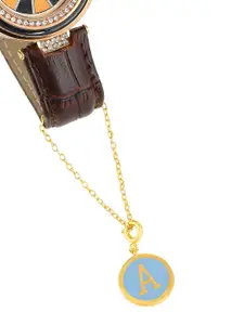 Voylla Gold-Plated Alphabet A Enamel Pendant
