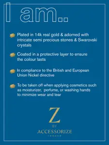 Accessorize Women 14K Gold Plated Pink Z Rose Quartz Heart Charm Huggies Hoop Earring