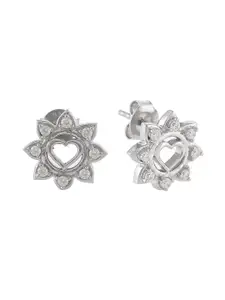 Studio Voylla 925 Sterling Silver Floral Studs Earrings