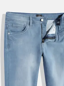Allen Solly Junior Boys Blue Skinny Fit Heavy Fade Stretchable Jeans