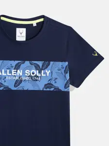 Allen Solly Junior Boys Brand Logo Printed Pure Cotton T-shirt