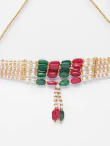 Moedbuille Brass Gold-Plated Choker Necklace