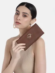 Baggit Women Snake Textured Two-Fold Wallet