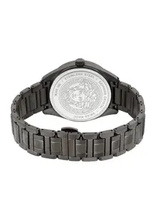Versace Men Printed Dial & Stainless Steel Bracelet Style Straps Analogue Watch VE3H00522