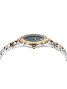 Versace Women Textured Dial & Bracelet Style Straps Analogue Watch VE2P00522