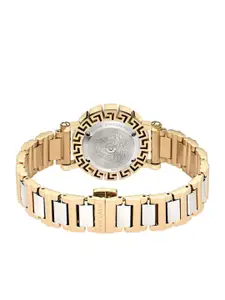 Versace Women Printed Dial & Stainless Steel Bracelet Style Straps Analogue Watch VE2Q00622