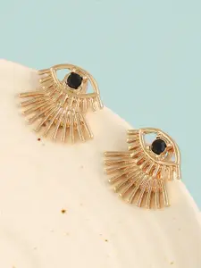SOHI Gold-Plated Eye Studs Earrings
