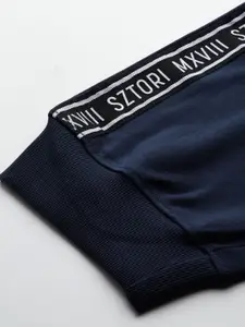 Sztori Men Plus Size Pure Cotton Taping Detail Joggers