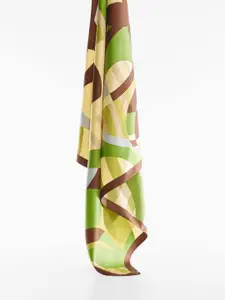 MANGO Satin-Finish Printed Scarf