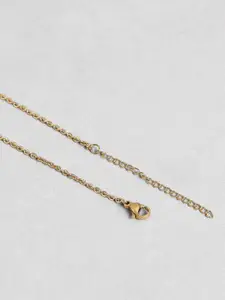 EL REGALO Pack Of 2 Gold-Plated Contemporary Pendants With Chain