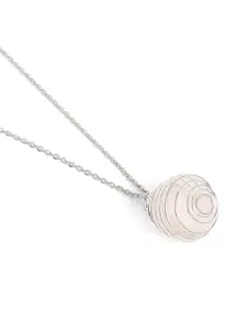 EL REGALO Silver-Plated Circular Pendants With Chain