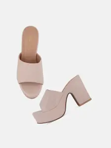 DressBerry Open Toe Block Heels