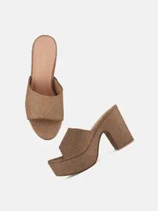 DressBerry Open Toe Block Heels