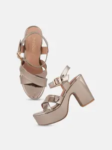 DressBerry Open Toe Platform Heels