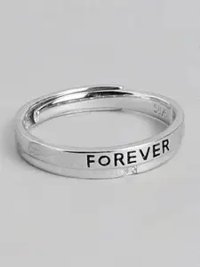 Zavya Sterling Silver Rhodium-Plated Finger Ring